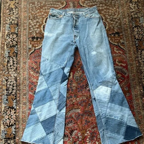 Levi reworked Patchwork Flare Jeans - Picture 1 of 3
